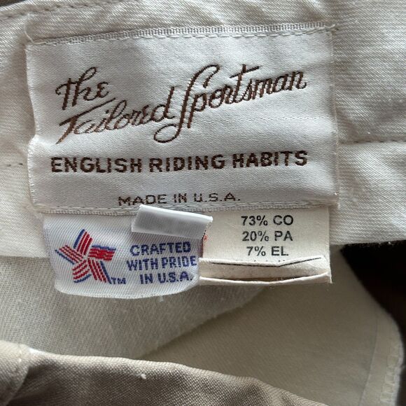 The Tailored Sportsman English Riding Habits Breeches Equestrian Beige 26 I215 - Picture 10 of 11